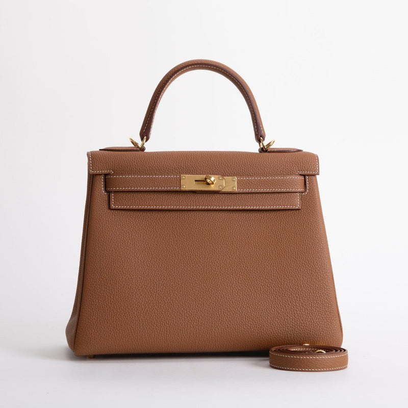 KELLY 28 TOGO LEATHER GOLD WITH GOLD HARDWARE (GHW)