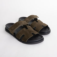 CHYPRE SANDALS SUEDE VERT FORET