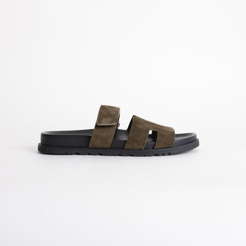 CHYPRE SANDALS SUEDE VERT FORET