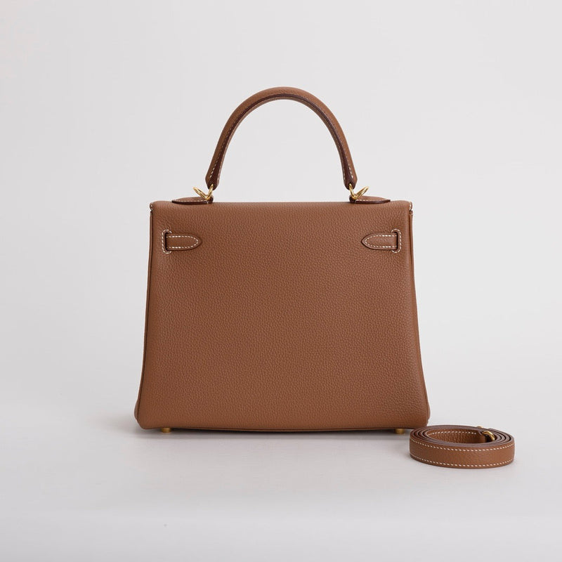 KELLY 25 TOGO LEATHER GOLD WITH GOLD HARDWARE (GHW)
