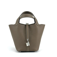 PICOTIN 18 LOCK CLEMENCE LEATHER ETOUPE WITH PALLADIUM HARDWARE (PHW)