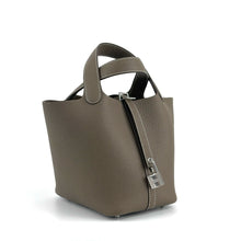 PICOTIN 18 LOCK CLEMENCE LEATHER ETOUPE WITH PALLADIUM HARDWARE (PHW)