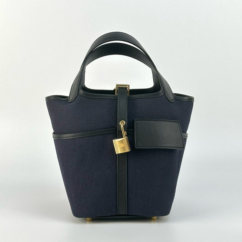 PICOTIN 18 CARGO BLEU MARINE WITH GOLD HARDWARE (GHW)