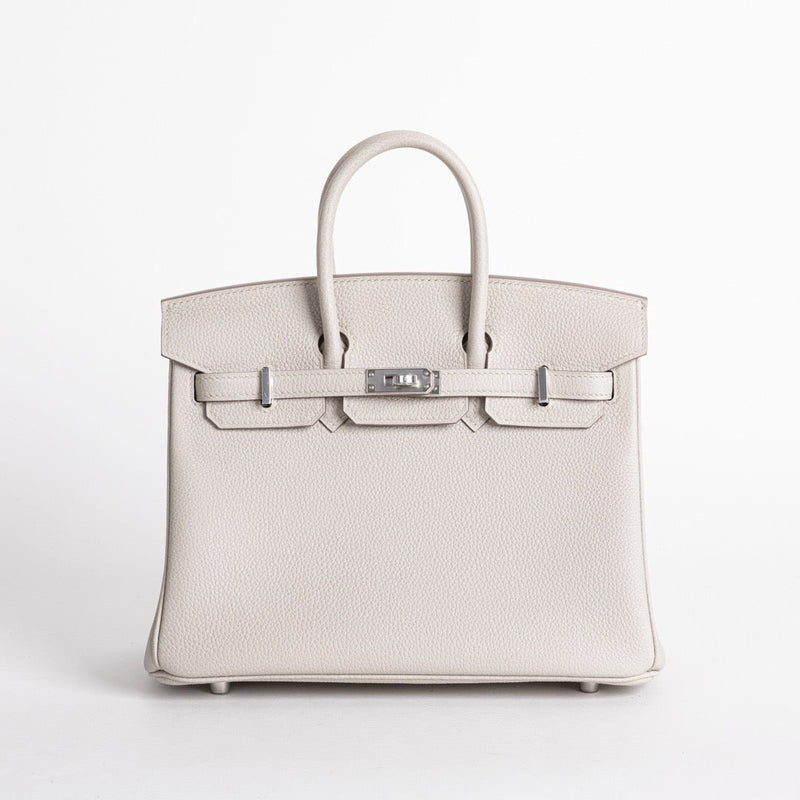 BIRKIN 25 TOGO LEATHER BETON WITH PALLADIUM HARDWARE (PHW)