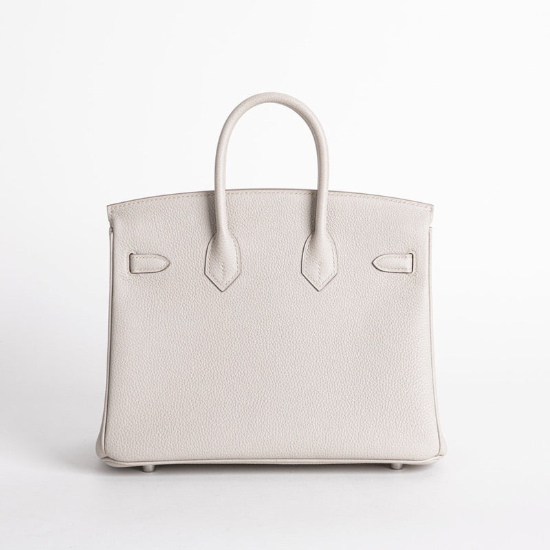 BIRKIN 25 TOGO LEATHER BETON WITH PALLADIUM HARDWARE (PHW)