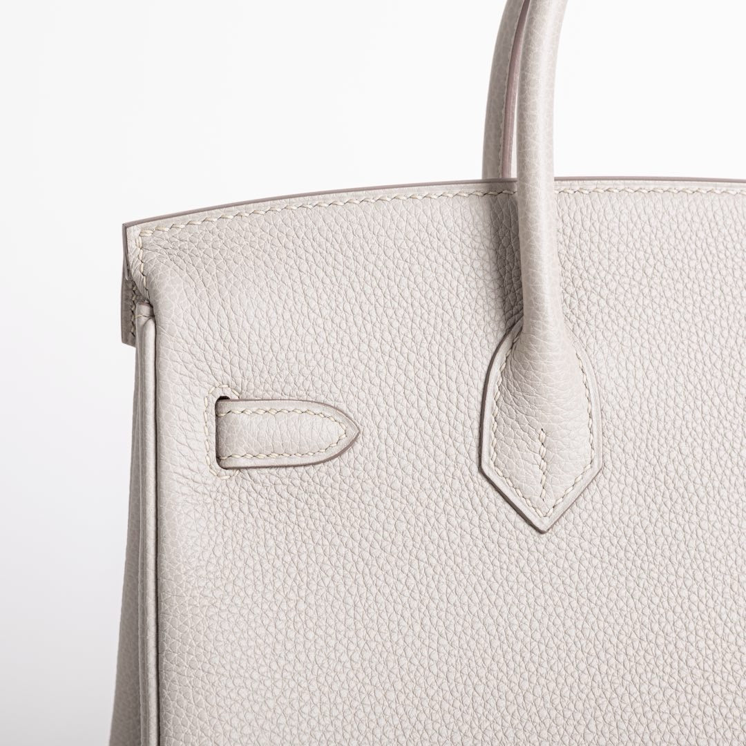BIRKIN 25 TOGO LEATHER BETON WITH PALLADIUM HARDWARE (PHW)