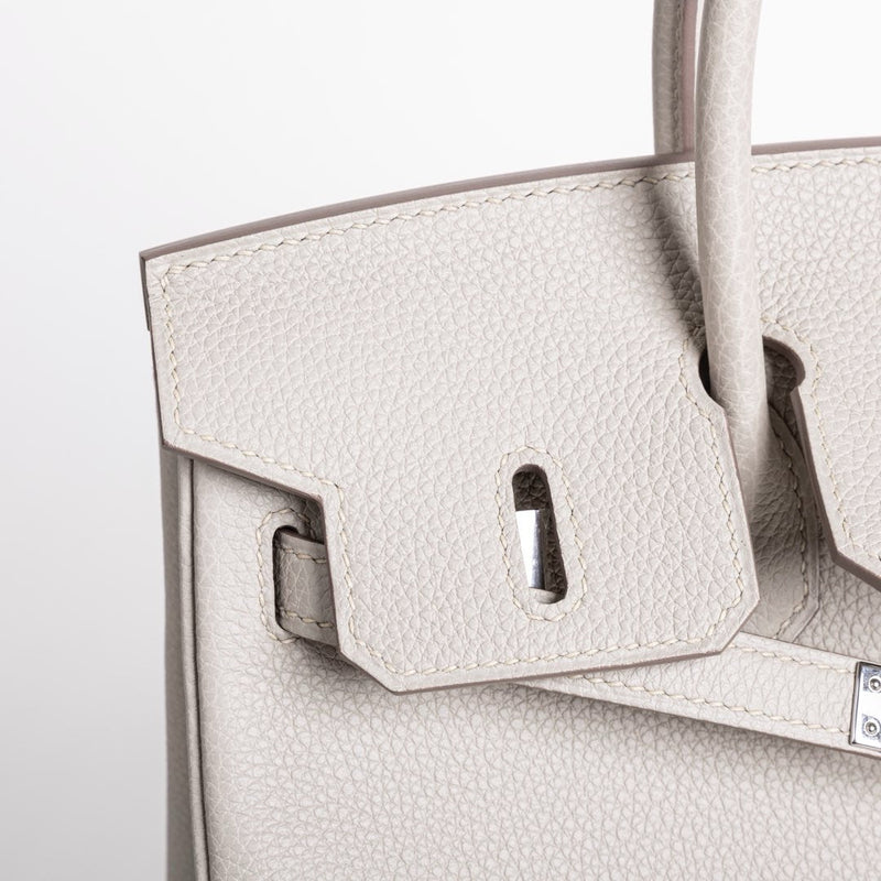 BIRKIN 25 TOGO LEATHER BETON WITH PALLADIUM HARDWARE (PHW)