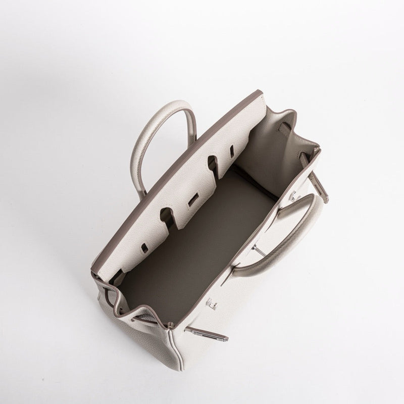 BIRKIN 25 TOGO LEATHER BETON WITH PALLADIUM HARDWARE (PHW)