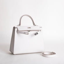 KELLY 25 EPSOM LEATHER GRIS PALE WITH PALLADIUM HARDWARE (PHW)