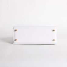 KELLY 25 EPSOM LEATHER WHITE WITH GOLD HARDWARE (GHW)