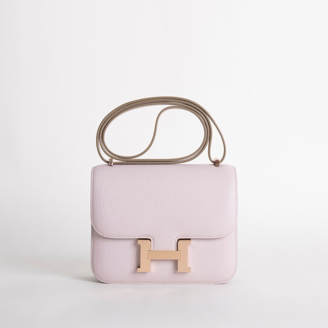 CONSTANCE 18 (MINI) CHEVRE LEATHER MAUVE PALE WITH ROSE GOLD HARDWARE (RGHW)