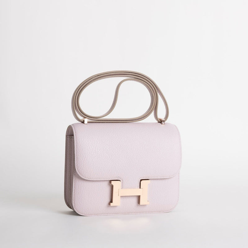CONSTANCE 18 (MINI) CHEVRE LEATHER MAUVE PALE WITH ROSE GOLD HARDWARE (RGHW)