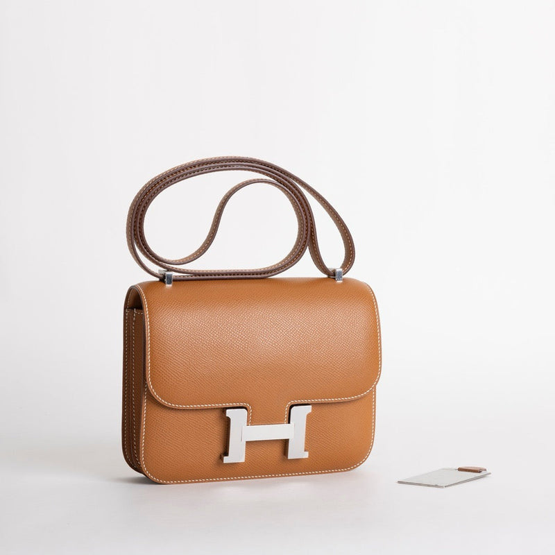 CONSTANCE 18 (MINI) EPSOM LEATHER GOLD WITH PALLADIUM HARDWARE (PHW)