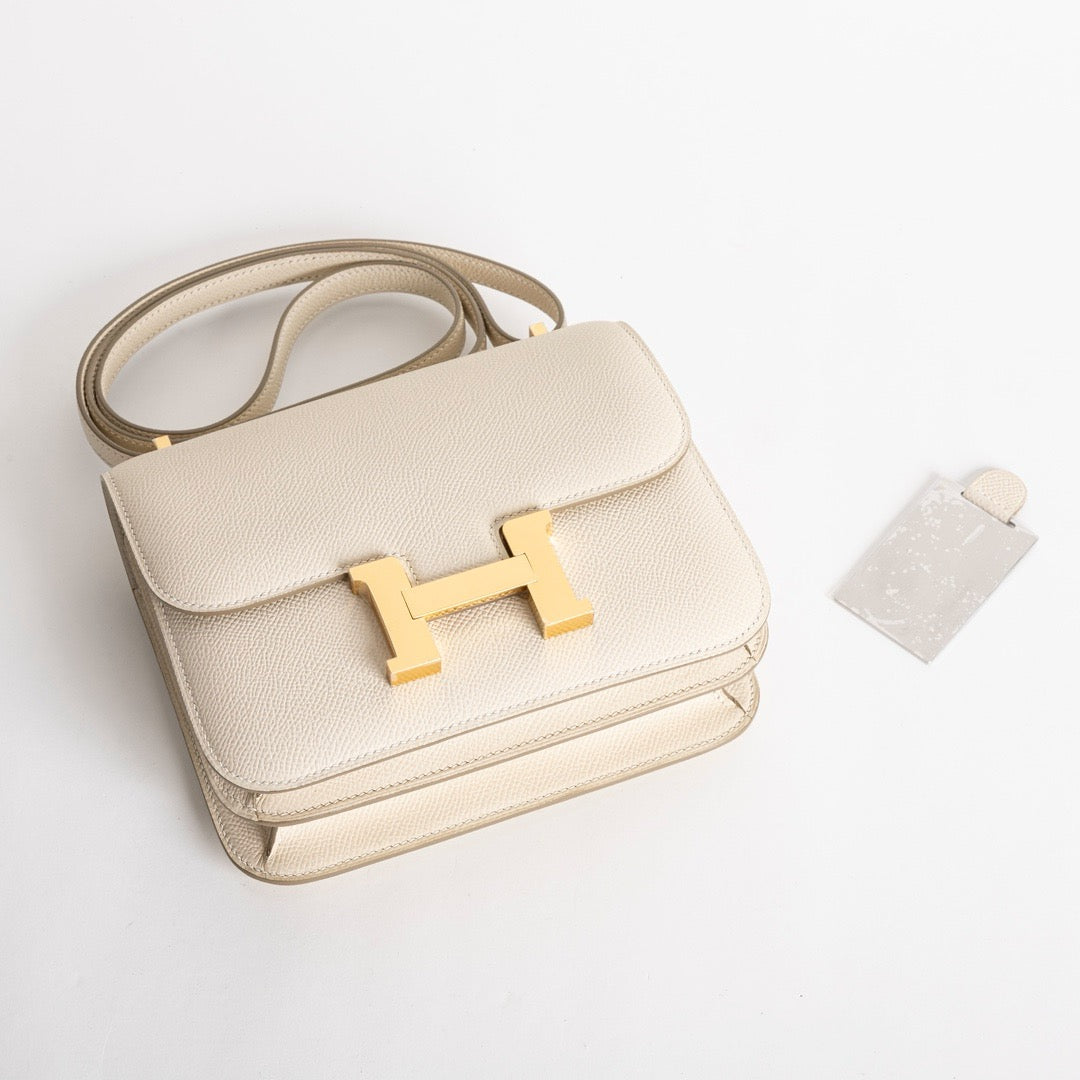 CONSTANCE 18 (MINI) EPSOM LEATHER CRAIE WITH GOLD HARDWARE (GHW)