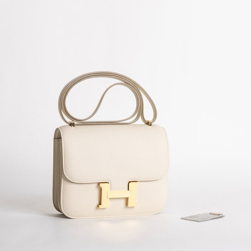 CONSTANCE 18 (MINI) EPSOM LEATHER CRAIE WITH GOLD HARDWARE (GHW)