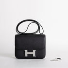 CONSTANCE 18 (MINI) EPSOM LEATHER NOIR (BLACK) WITH PALLADIUM HARDWARE (PHW)