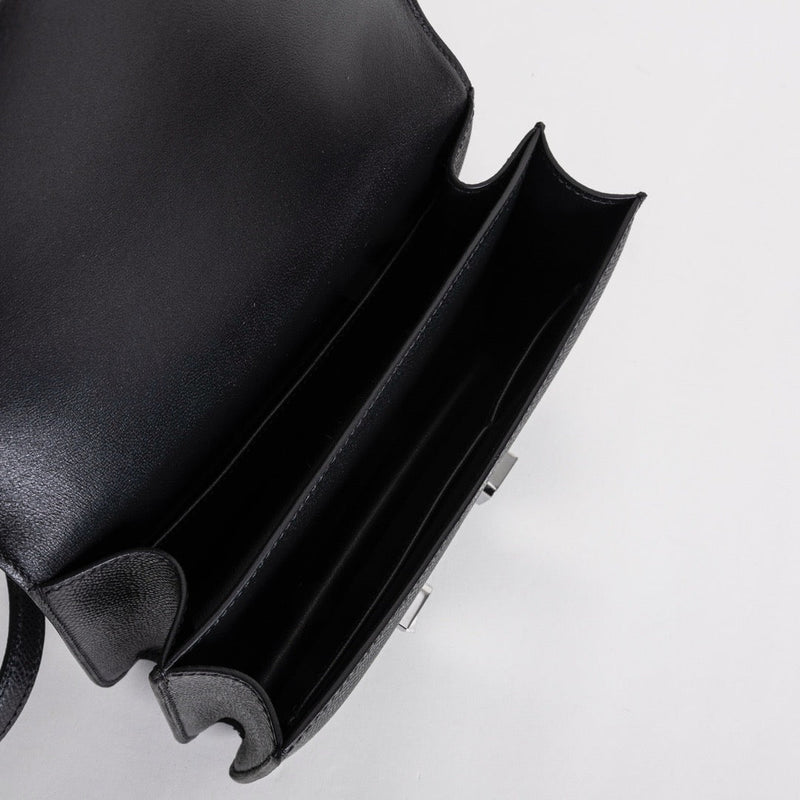 CONSTANCE 18 (MINI) EPSOM LEATHER NOIR (BLACK) WITH PALLADIUM HARDWARE (PHW)