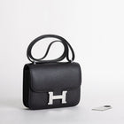 CONSTANCE 18 (MINI) EPSOM LEATHER NOIR (BLACK) WITH PALLADIUM HARDWARE (PHW)
