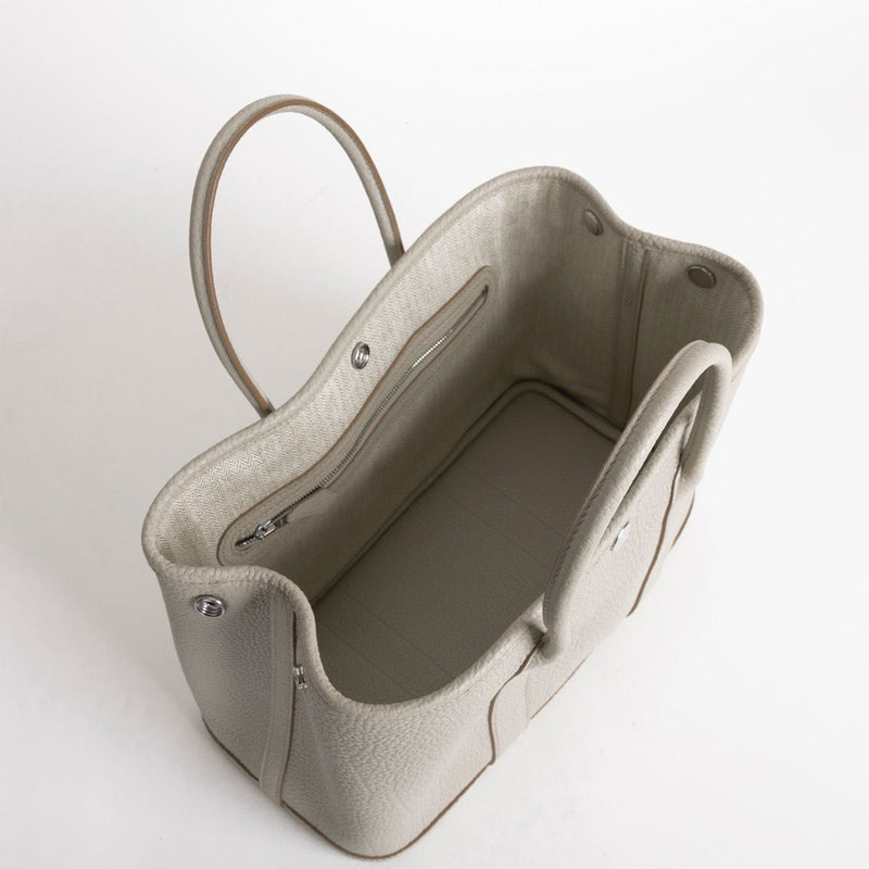 GARDEN PARTY 30 NEGONDA LEATHER BETON WITH PALLADIUM HARDWARE (PHW)