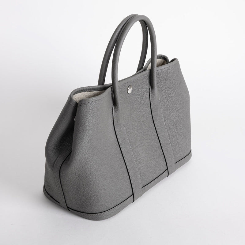 GARDEN PARTY 30 NEGONDA LEATHER GRIS MEYER WITH PALLADIUM HARDWARE (PHW)