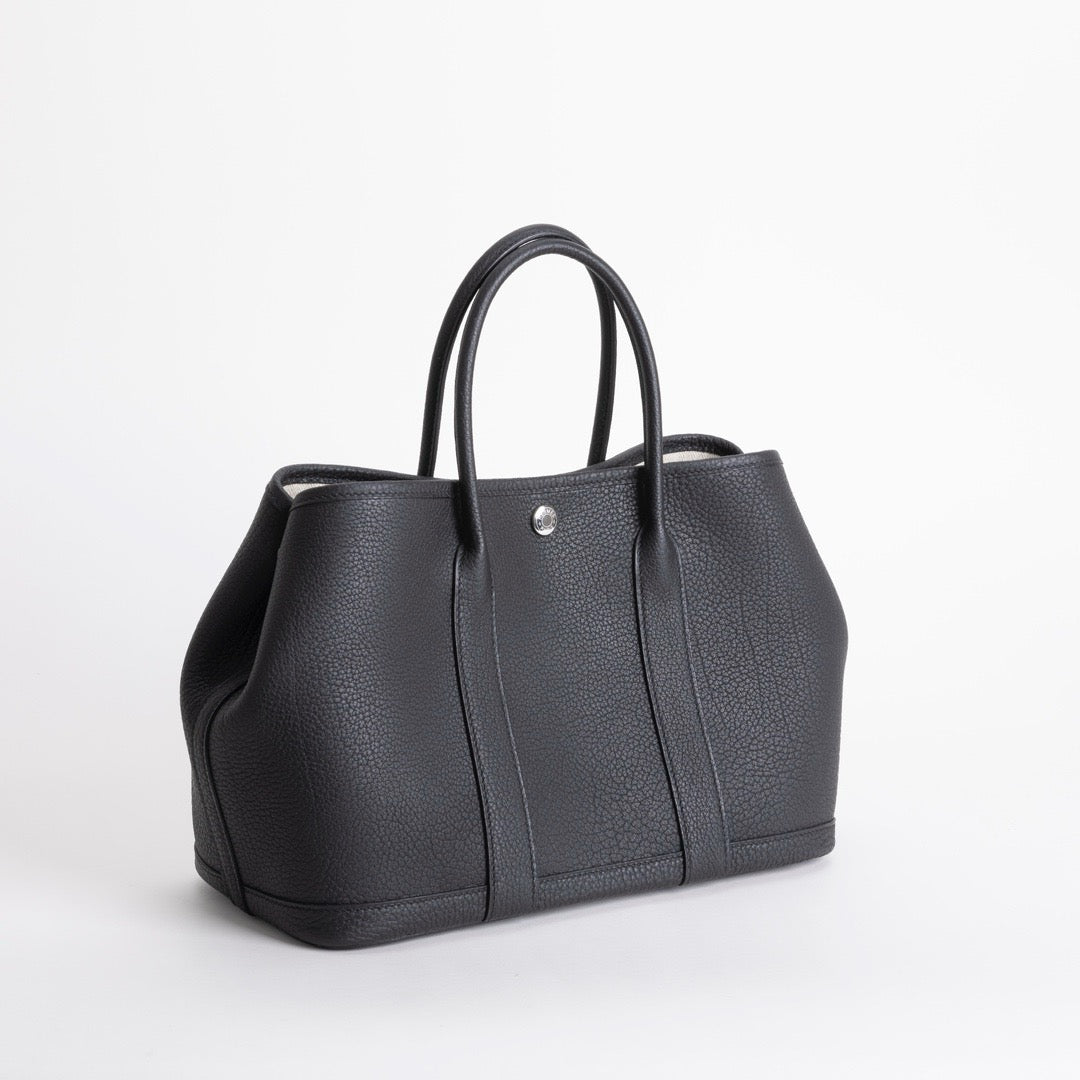 GARDEN PARTY 30 NEGONDA LEATHER NOIR (BLACK) WITH PALLADIUM HARDWARE (PHW)