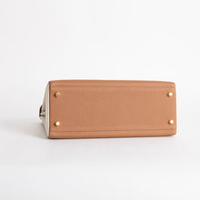 KELLY 32 TOGO LEATHER HORSESHOE STAMP (HSS) BI-COLOR GOLD & CRAIE WITH GOLD HARDWARE (GHW)