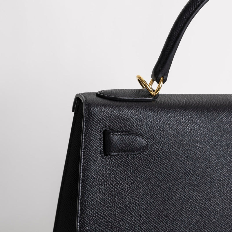 KELLY 28 EPSOM LEATHER NOIR (BLACK) WITH GOLD HARDWARE (GHW)