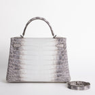 KELLY 32 NILOTICUS CROCODILE (MATTE) LEATHER HIMALAYA WITH PALLADIUM HARDWARE (PHW)