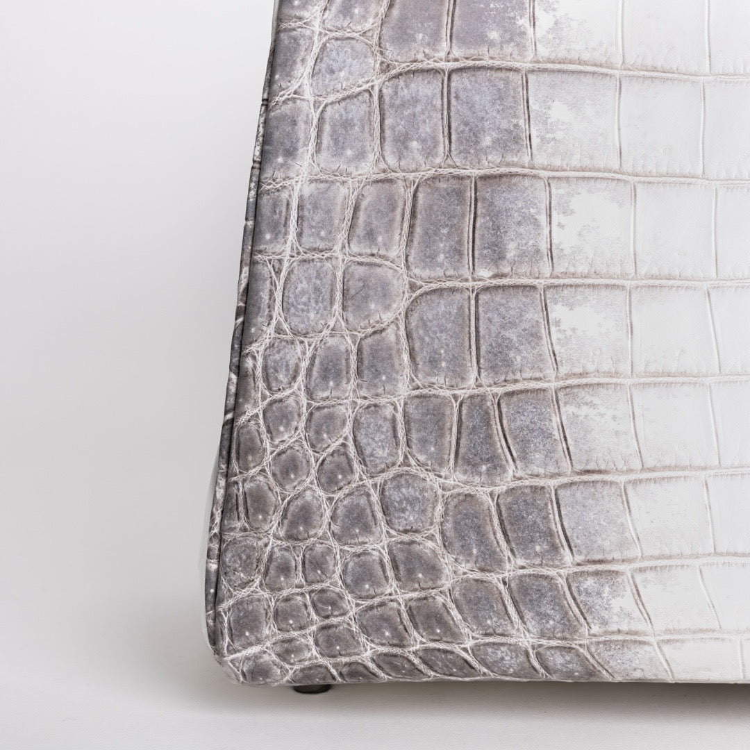KELLY 32 NILOTICUS CROCODILE (MATTE) LEATHER HIMALAYA WITH PALLADIUM HARDWARE (PHW)