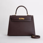 KELLY 32 EPSOM LEATHER ROUGE SELLIER WITH GOLD HARDWARE (GHW)