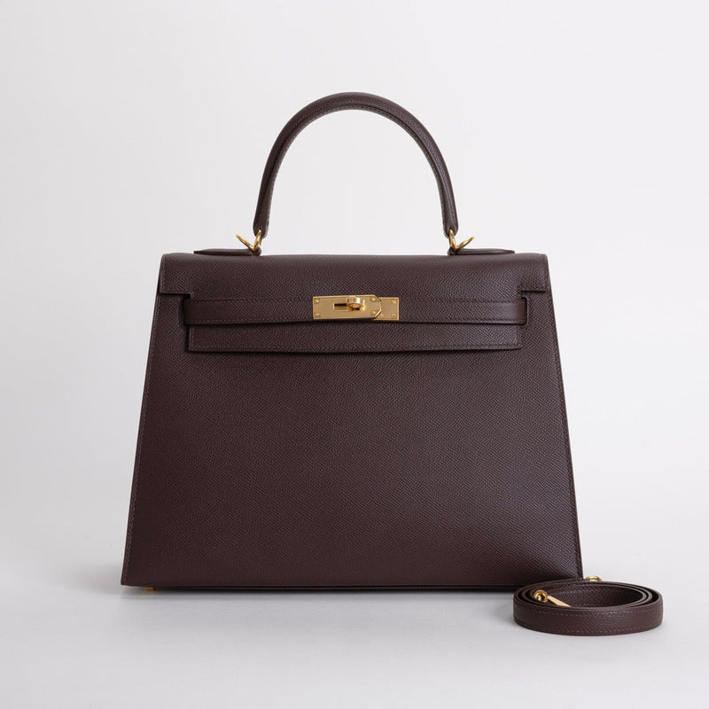 KELLY 32 EPSOM LEATHER ROUGE SELLIER WITH GOLD HARDWARE (GHW)