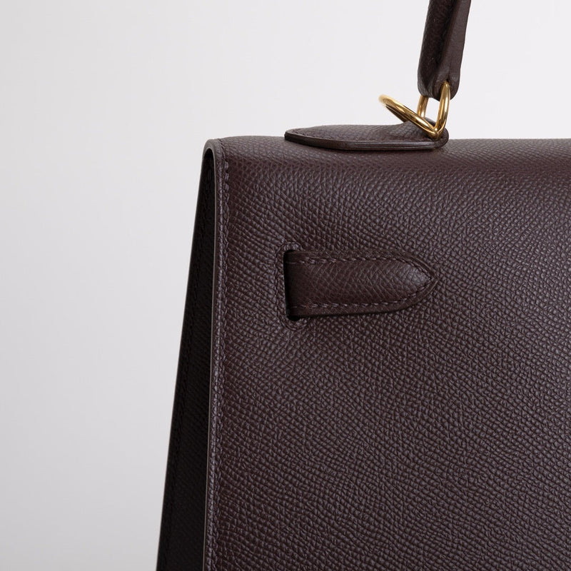 KELLY 32 EPSOM LEATHER ROUGE SELLIER WITH GOLD HARDWARE (GHW)