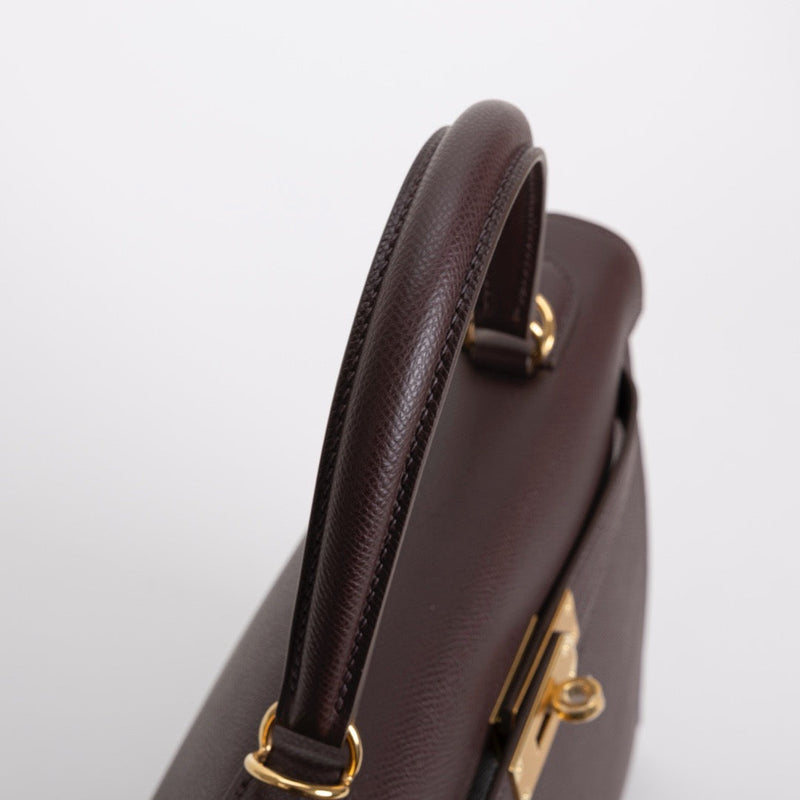 KELLY 32 EPSOM LEATHER ROUGE SELLIER WITH GOLD HARDWARE (GHW)