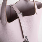 PICOTIN 18 LOCK CLEMENCE LEATHER MAUVE PALE WITH PALLADIUM HARDWARE (PHW)