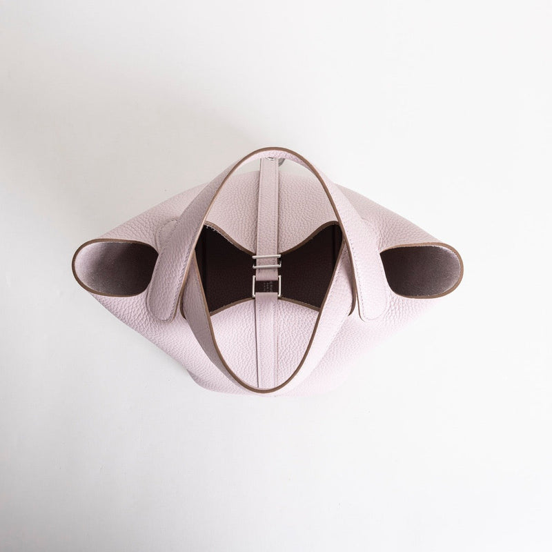 PICOTIN 18 LOCK CLEMENCE LEATHER MAUVE PALE WITH PALLADIUM HARDWARE (PHW)