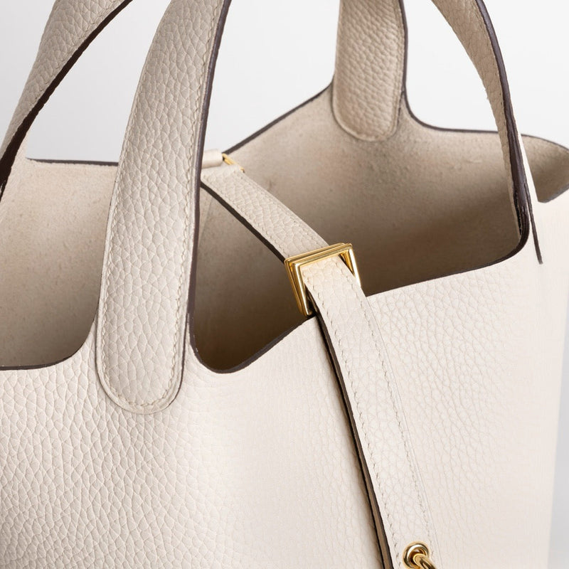 PICOTIN 18 LOCK CLEMENCE LEATHER NATA WITH GOLD HARDWARE (GHW)