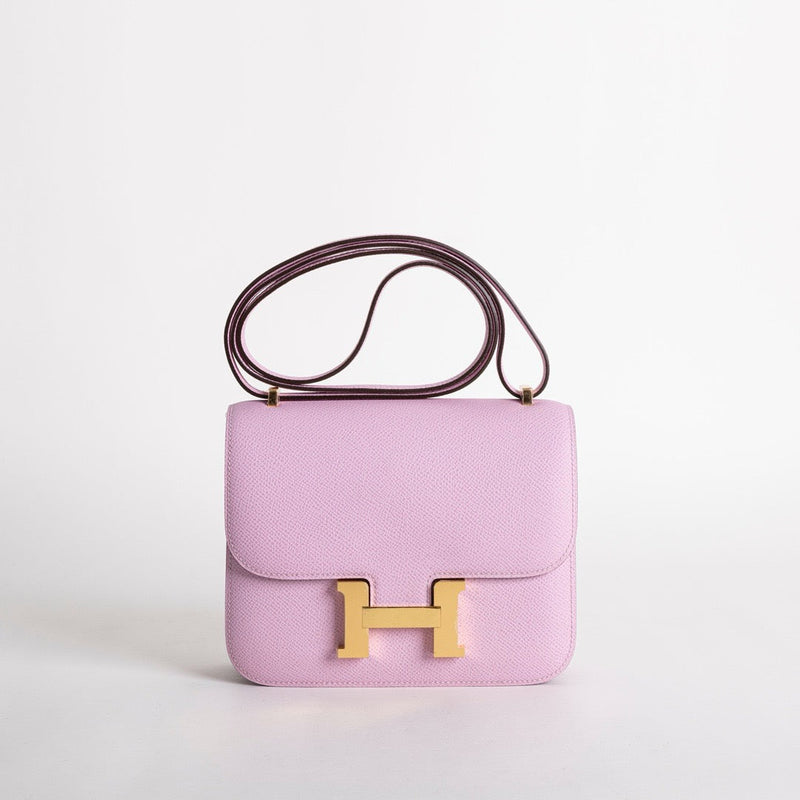 CONSTANCE 18 (MINI) EPSOM LEATHER MAUVE SYLVESTRE WITH GOLD HARDWARE (GHW)