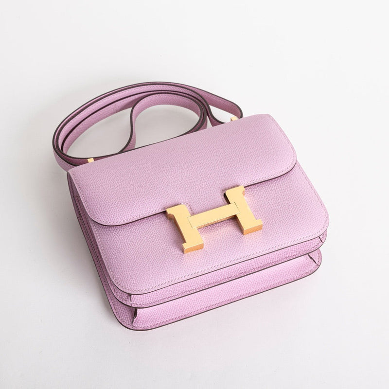 CONSTANCE 18 (MINI) EPSOM LEATHER MAUVE SYLVESTRE WITH GOLD HARDWARE (GHW)
