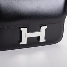 CONSTANCE 18 (MINI) BLACK BOX CALF LEATHER WITH PALLADIUM HARDWARE (PHW)