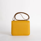 CONSTANCE 18 (MINI) EPSOM LEATHER JAUNE AMBRE WITH PALLADIUM HARDWARE (PHW)