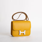 CONSTANCE 18 (MINI) EPSOM LEATHER JAUNE AMBRE WITH PALLADIUM HARDWARE (PHW)