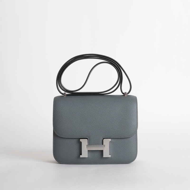 CONSTANCE 18 (MINI) EPSOM LEATHER VERT DE GRIS WITH PALLADIUM HARDWARE (PHW)