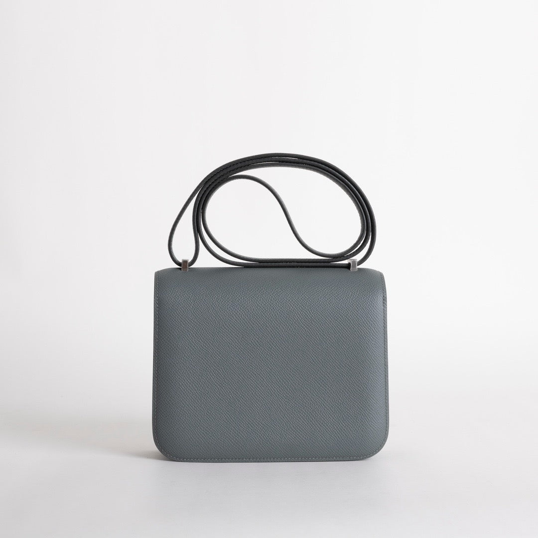 CONSTANCE 18 (MINI) EPSOM LEATHER VERT DE GRIS WITH PALLADIUM HARDWARE (PHW)