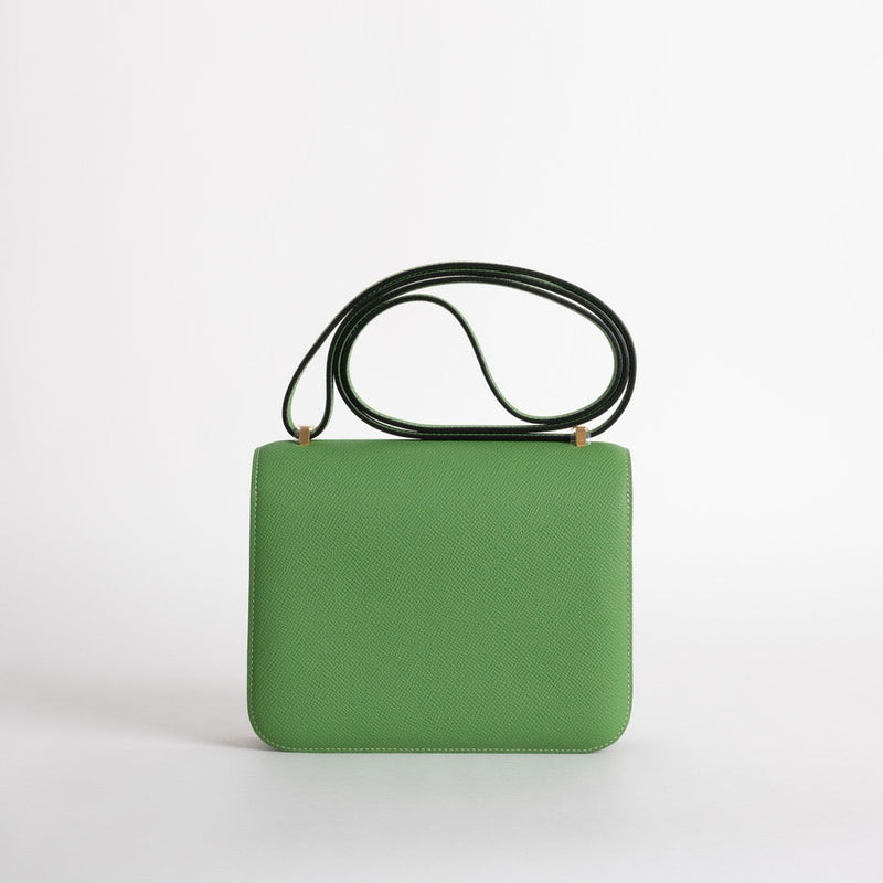 CONSTANCE 18 (MINI) EPSOM LEATHER VERT YUCCA WITH GOLD HARDWARE (GHW)
