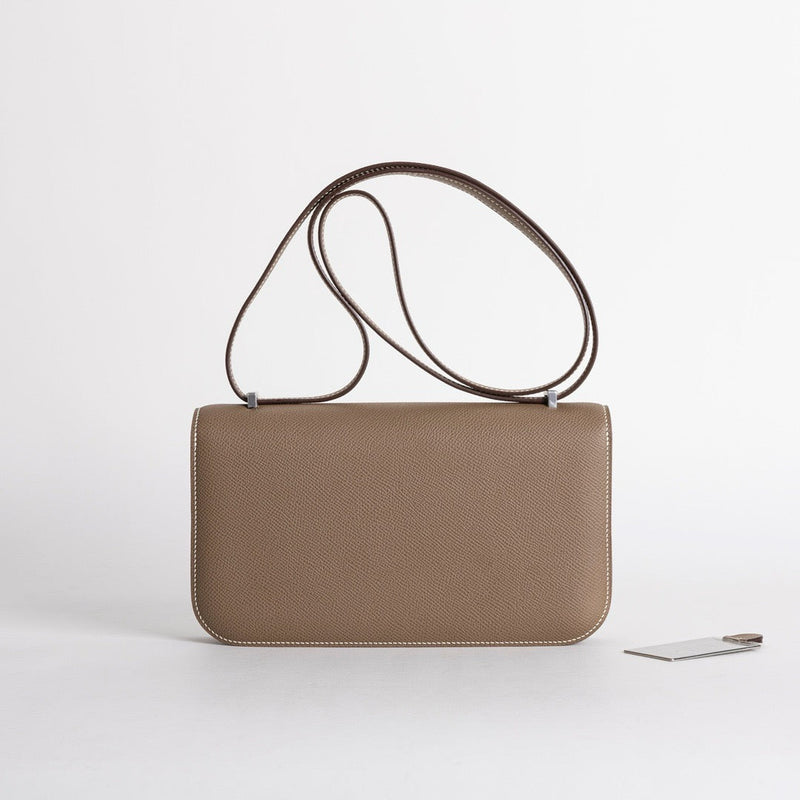 CONSTANCE 24 ELAN EPSOM LEATHER ETOUPE WITH PALLADIUM HARDWARE (PHW)