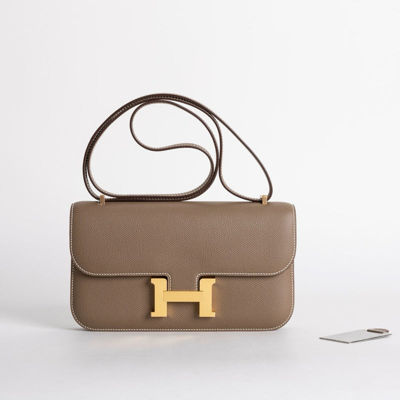 CONSTANCE 24 ELAN EPSOM LEATHER ETOUPE WITH GOLD HARDWARE (GHW)