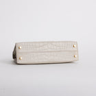 MINI KELLY II (20) MATTE MISSISSIPPIENSIS ALLIGATOR LEATHER BETON WITH GOLD HARDWARE (GHW)