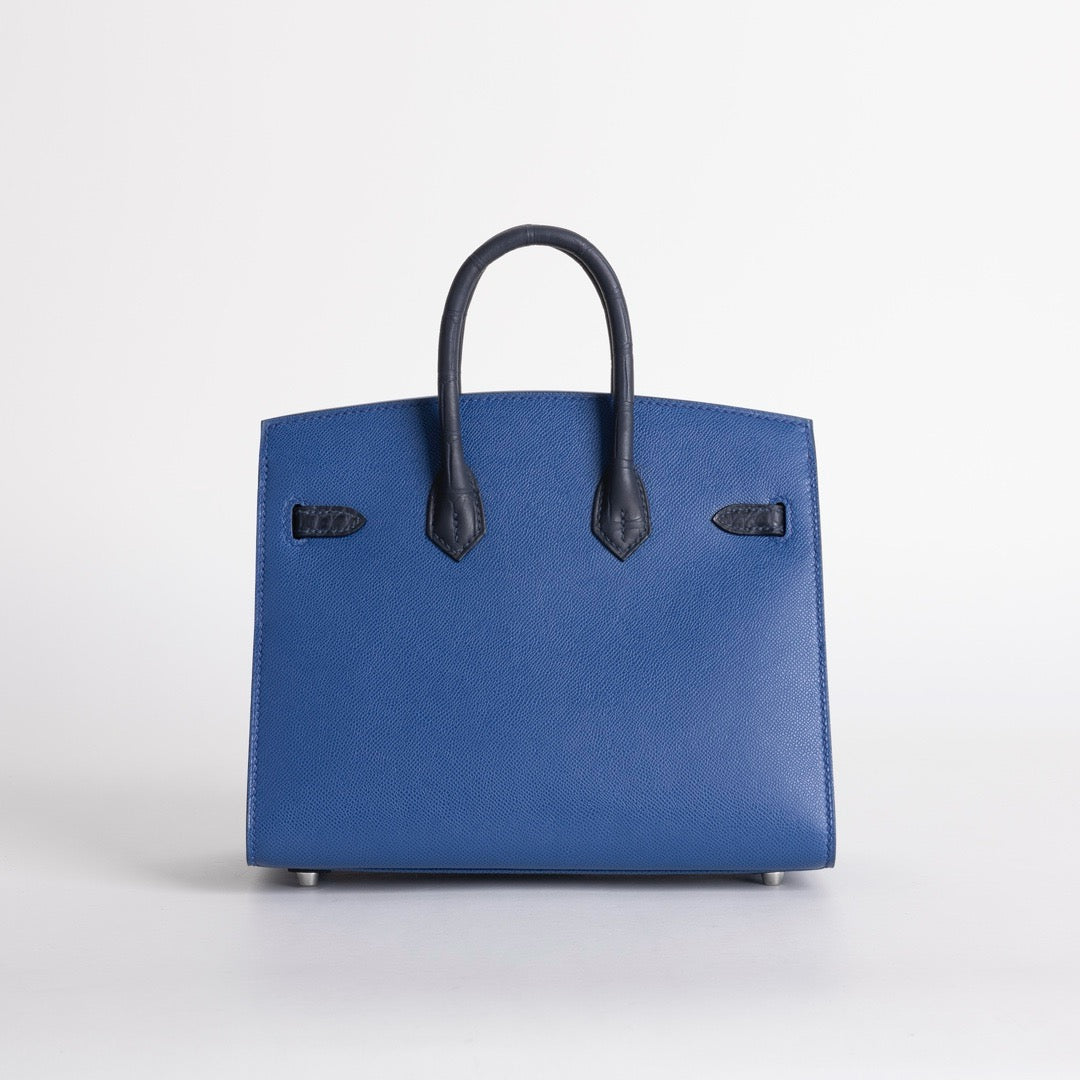 BIRKIN 20 FAUBOURG "NIGHT" BLUE MARINE WITH PALLADIUM HARDWARE (PHW)