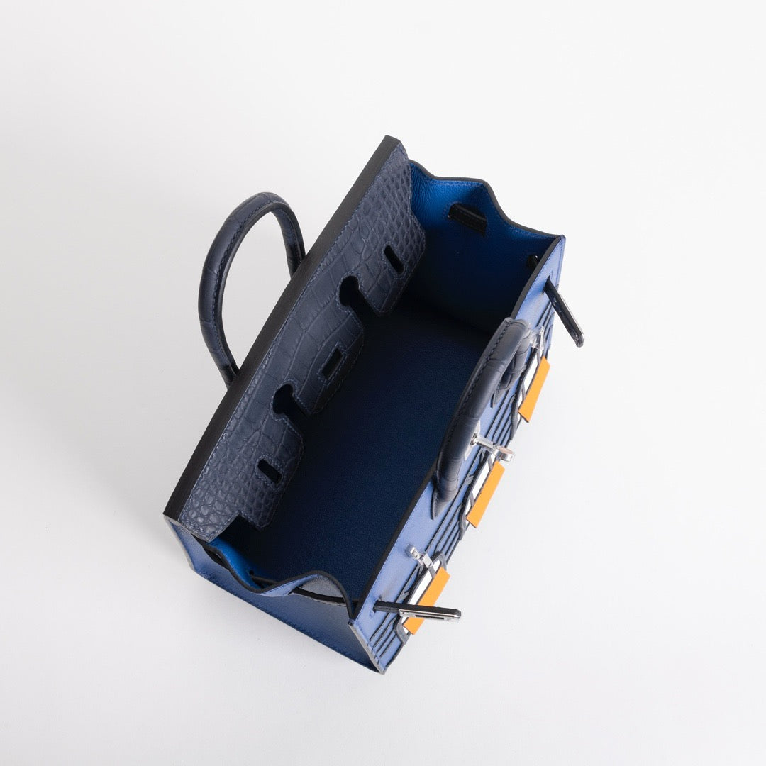 BIRKIN 20 FAUBOURG "NIGHT" BLUE MARINE WITH PALLADIUM HARDWARE (PHW)