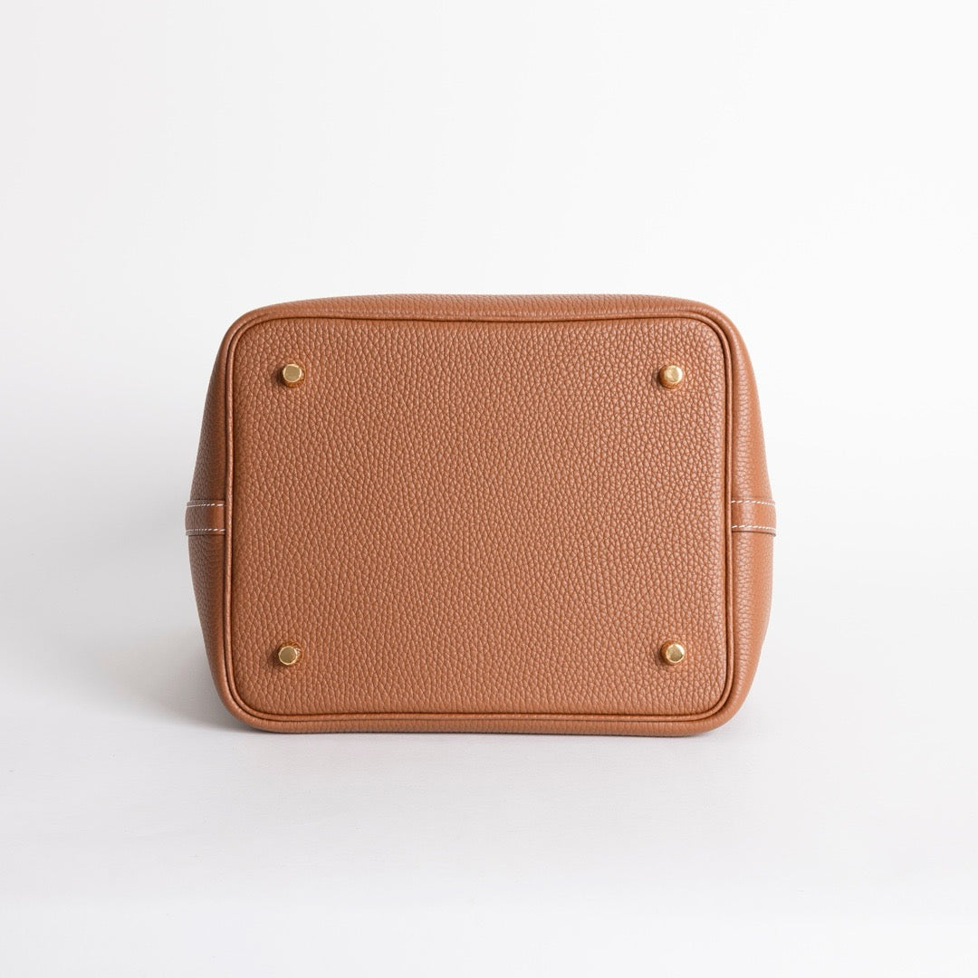 PICOTIN 22 LOCK CLEMENCE LEATHER GOLD WITH GOLD HARDWARE (GHW)
